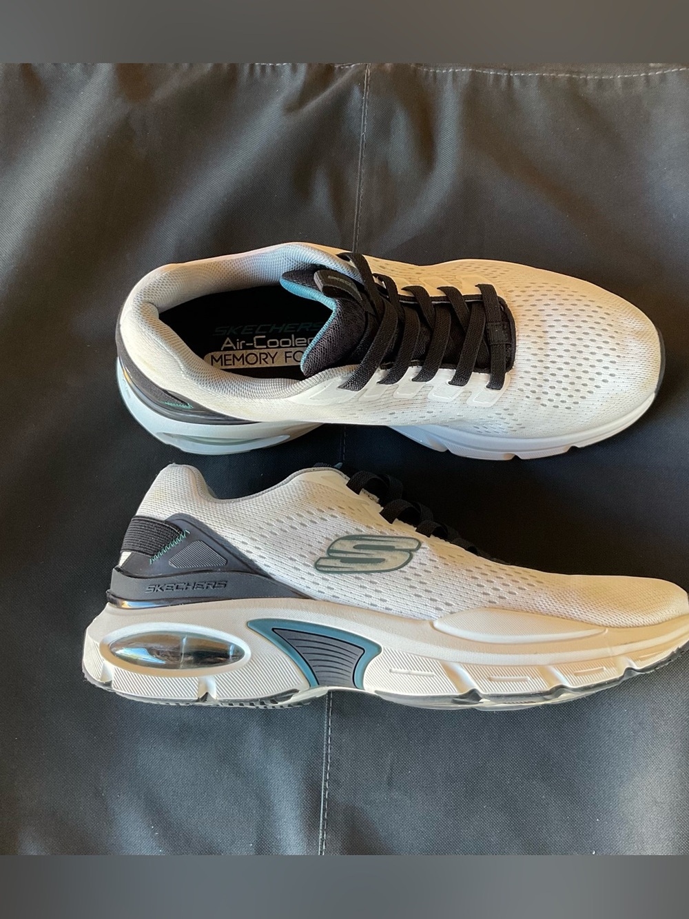 Men's Skechers Sz 10.5 Ventura Skech-Air Cooled Sneakers Shoes 232655 White